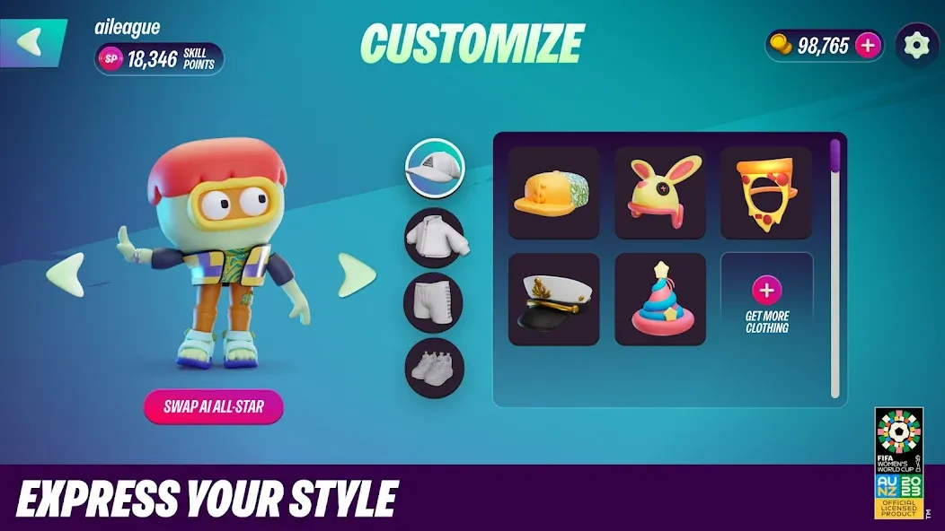 FIFA World Cup AI League (ФИФА Ворлд Кап ИИ Лига) [МОД Бесконечные монеты] APK Android Screenshot 4