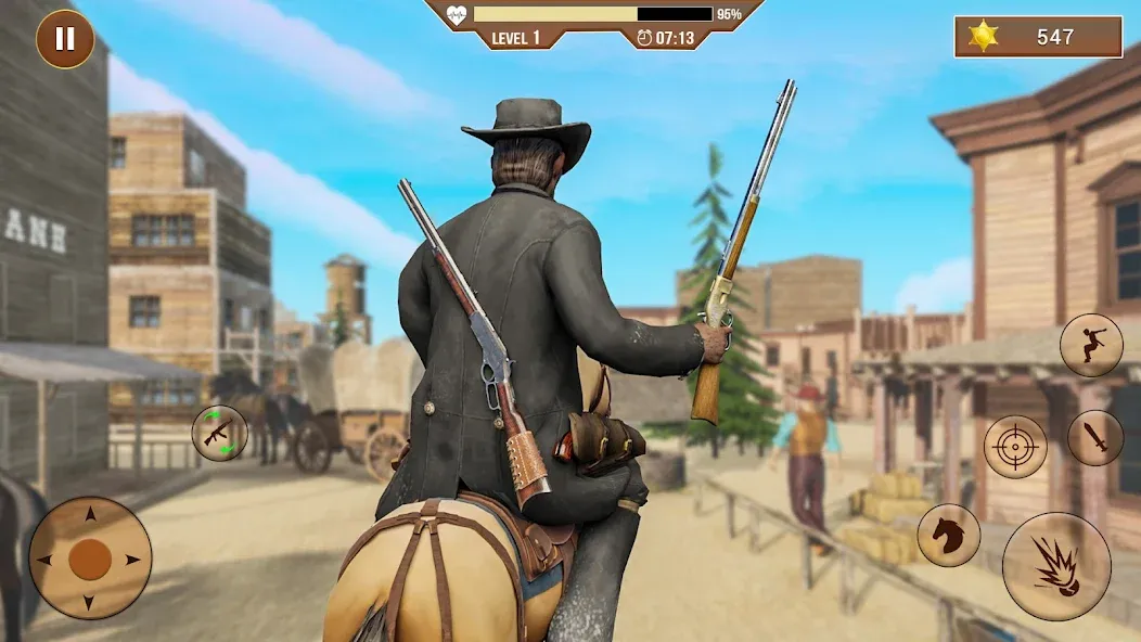 West Cowboy Shooting Games 3D [МОД Бесконечные монеты] APK Android Screenshot 1