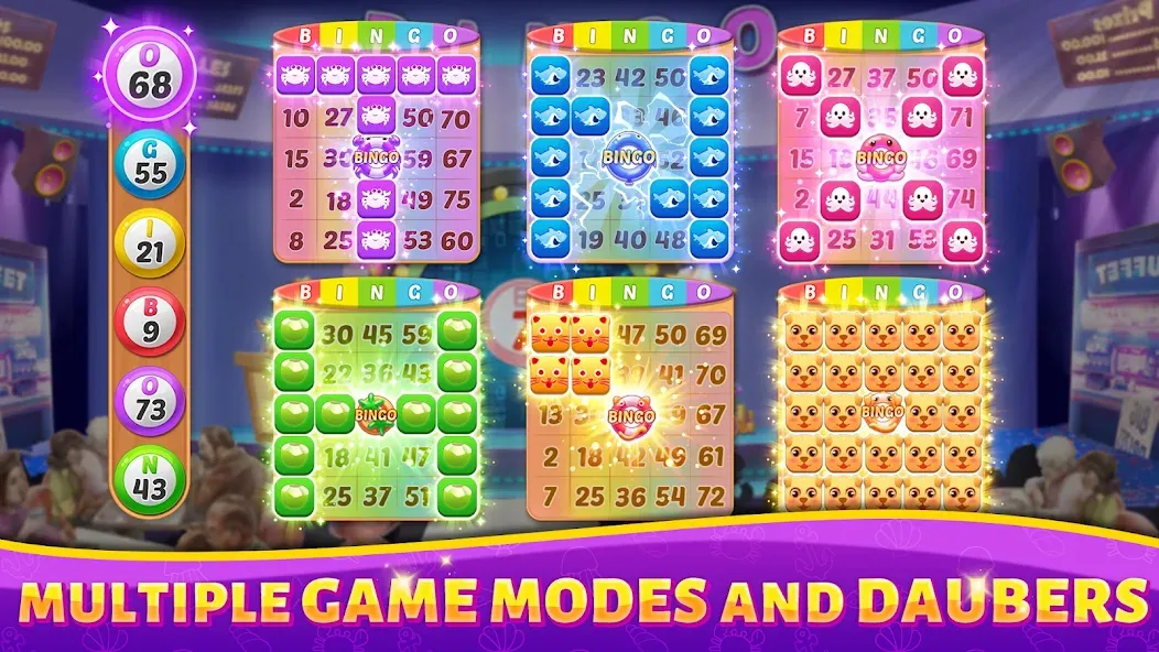 Bingo Rush - Club Bingo Games (Бинго Раш) [МОД Меню] APK Android Screenshot 2