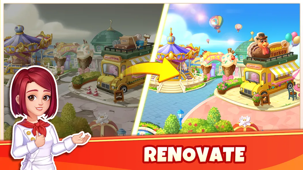 Cooking Wonder-Restaurant Game (Кукинг Вондер) [МОД Бесконечные монеты] APK Android Screenshot 2