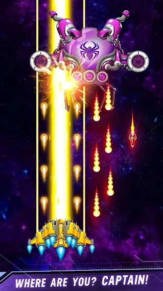 Space shooter - Galaxy attack (Спейс шутер) [МОД Все открыто] APK Android Screenshot 2
