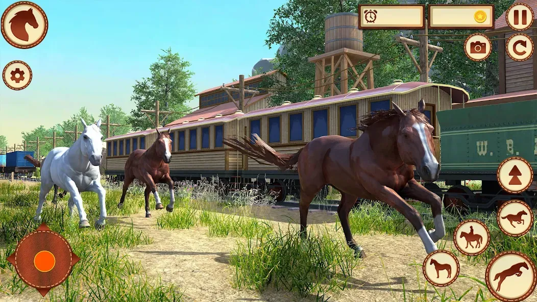 Virtual Wild Horse Family Sim (Виртуальное семейство диких лошадей) [МОД Бесконечные монеты] APK Android Screenshot 4