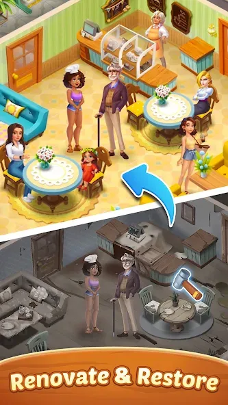 Seaside Escape®: Merge & Story (Сисайд Эскейп) [МОД Меню] APK Android Screenshot 4