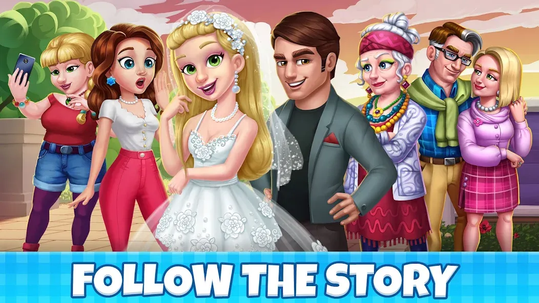 Manor Cafe - Match 3 Puzzle (Манор Кафе) [МОД Все открыто] APK Android Screenshot 4