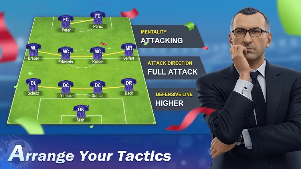 Top Football Manager 2024 (Топ Футбольный Менеджер 2023) [МОД Mega Pack] APK Android Screenshot 2