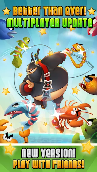 Ninja Fishing (Ниндзя Фишинг) [МОД Mega Pack] APK Android Screenshot 1