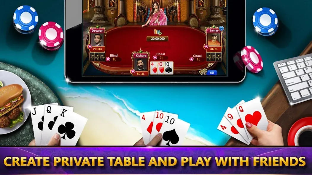 Ultimate Teen Patti (3 Patti) (ЮТП) [МОД Все открыто] APK Android Screenshot 4
