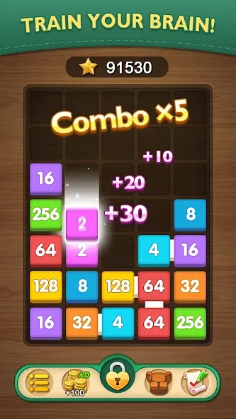 Merge Puzzle - Number Games (Мердж Пазл) [МОД Бесконечные монеты] APK Android Screenshot 3