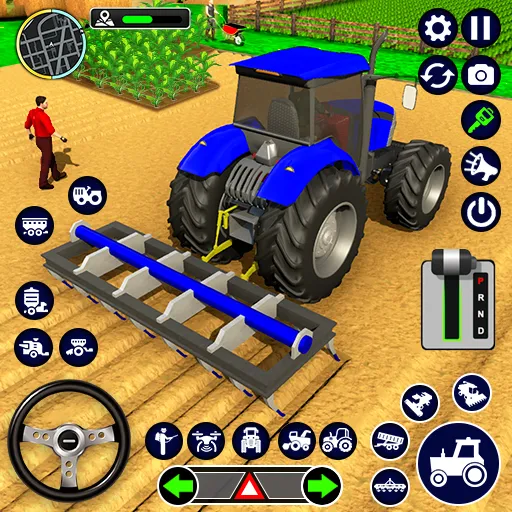 Real Tractor Driving Simulator (Реальный симулятор вождения трактора) [МОД Unlocked] APK Android Screenshot 1