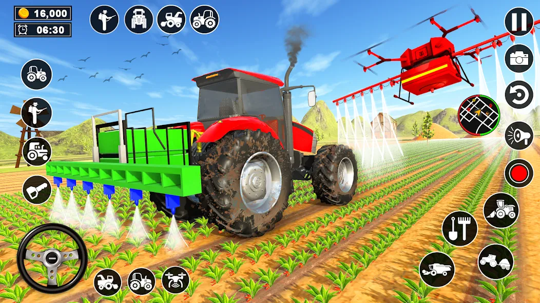 Real Tractor Driving Simulator (Реальный симулятор вождения трактора) [МОД Unlocked] APK Android Screenshot 4