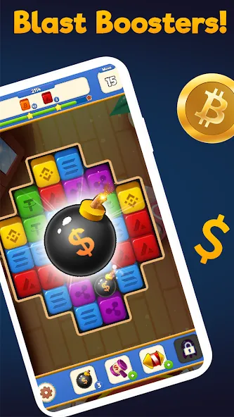 Crypto Blocks Puzzle Challenge [МОД Mega Pack] APK Android Screenshot 3