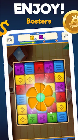 Crypto Blocks Puzzle Challenge [МОД Mega Pack] APK Android Screenshot 5