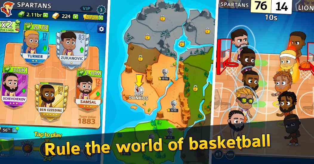 Idle Five Basketball tycoon (Айдл Файв Баскетбольный тайкун) [МОД Бесконечные монеты] APK Android Screenshot 1