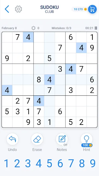 Sudoku Game - Daily Puzzles [МОД Много денег] APK Android Screenshot 1