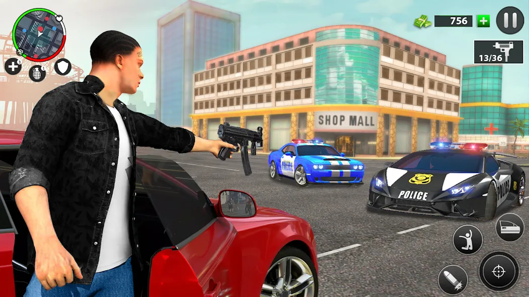 Real Grand Gangster Crime City (Реал Гранд Гангстер Крайм Сити) [МОД Бесконечные монеты] APK Android Screenshot 5