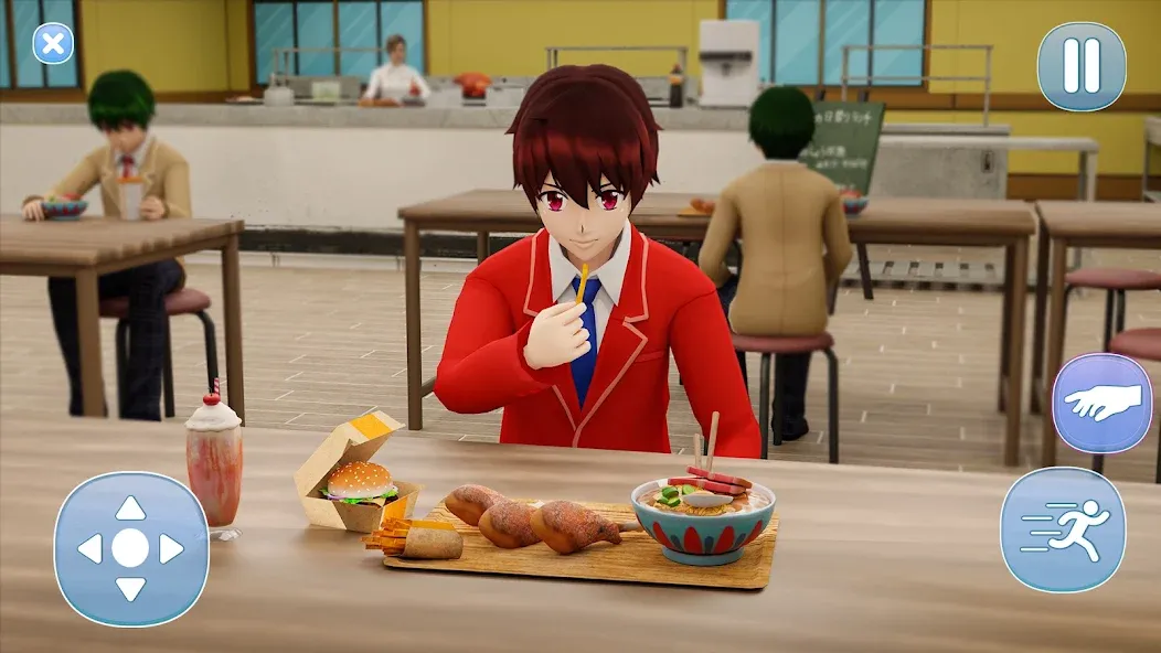 Anime Boy High School Life 3d [МОД Много денег] APK Android Screenshot 2