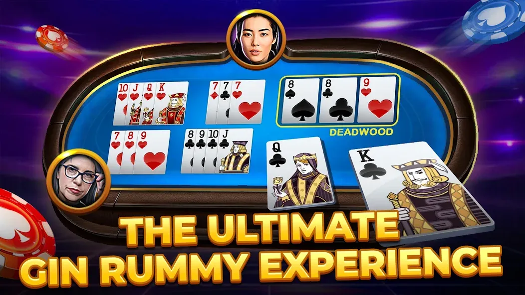 Gin Rummy - Card Game (Джин Рами) [МОД Много денег] APK Android Screenshot 2