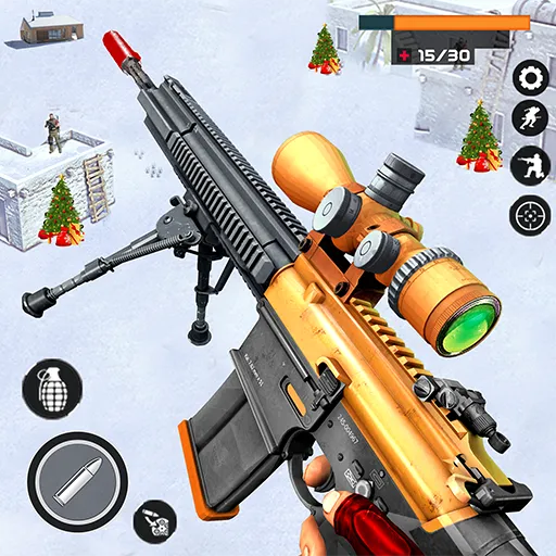 Banduk Game - Sniper Gun Games (Снайперская Война 3D) [МОД Много денег] APK Android Screenshot 1