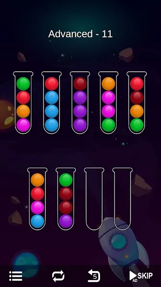 Ball Sort - Bubble Sort Puzzle (Болл Сорт) [МОД Бесконечные монеты] APK Android Screenshot 5