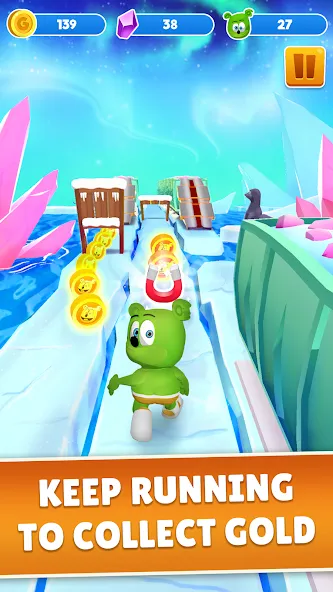 Gummy Bear Run: Running Games (Гамми Бер Ран) [МОД Unlocked] APK Android Screenshot 2