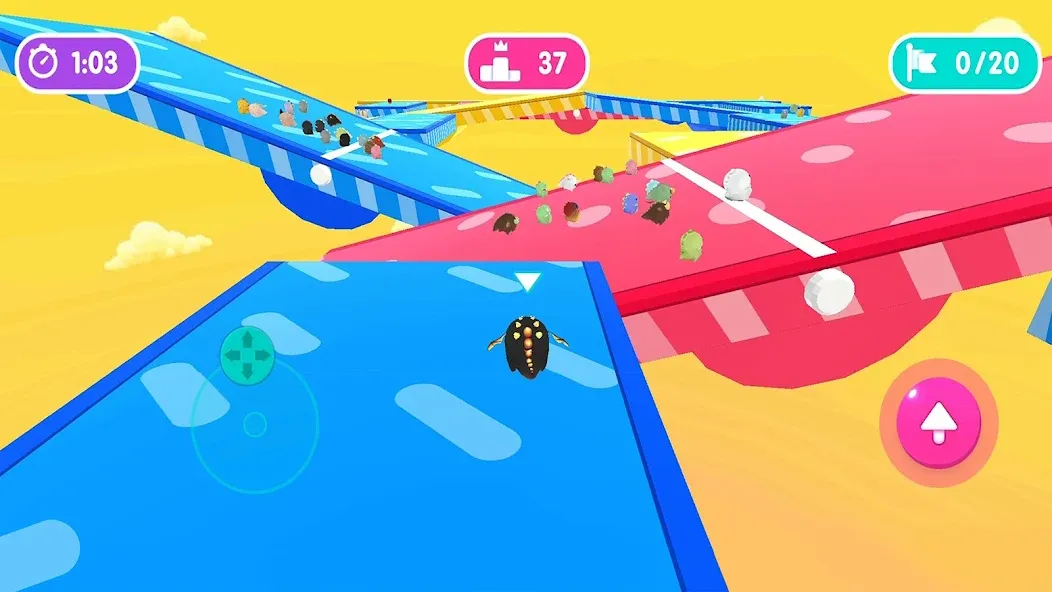 Fall.io - Race of Dino [МОД Бесконечные монеты] APK Android Screenshot 2