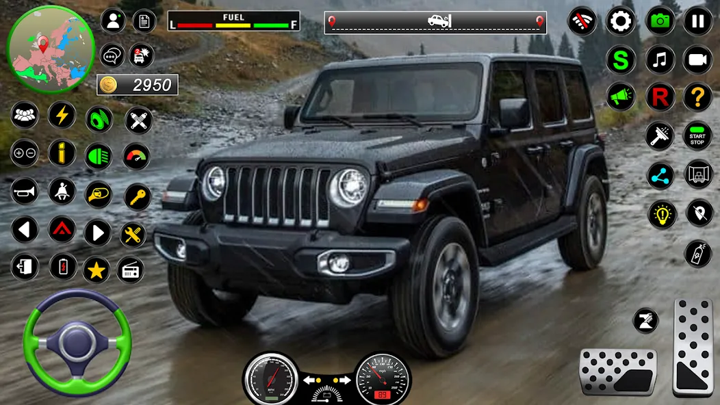 Jeep Driving Simulator offRoad (Джип Драйвинг Симулятор вне дороги) [МОД Много денег] APK Android Screenshot 1