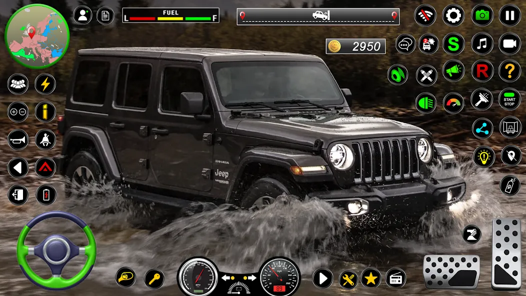 Jeep Driving Simulator offRoad (Джип Драйвинг Симулятор вне дороги) [МОД Много денег] APK Android Screenshot 2