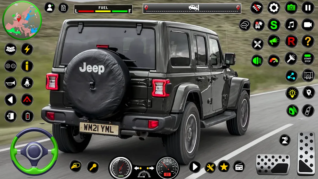 Jeep Driving Simulator offRoad (Джип Драйвинг Симулятор вне дороги) [МОД Много денег] APK Android Screenshot 3
