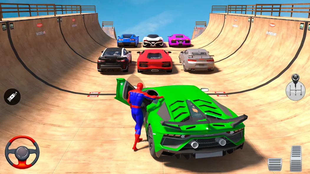 Superhero Car: Mega Ramp Games (Рамп Кар Гейм) [МОД Unlocked] APK Android Screenshot 1
