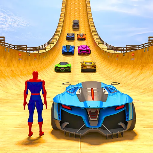 Superhero Car: Mega Ramp Games (Рамп Кар Гейм) [МОД Unlocked] APK Android Screenshot 2
