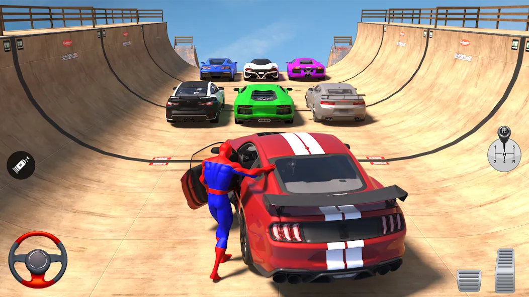 Superhero Car: Mega Ramp Games (Рамп Кар Гейм) [МОД Unlocked] APK Android Screenshot 3