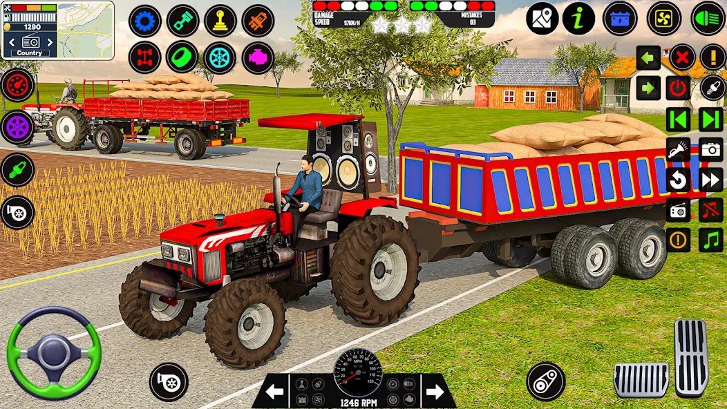 Farming Tractor Game Simulator (Фарминг Трактор Игра Симулятор) [МОД Бесконечные монеты] APK Android Screenshot 5