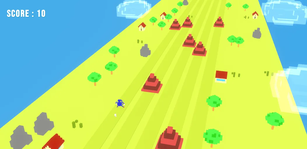 Sanic Run 3D (Саник Ран 3Д) [МОД Unlocked] APK Android Screenshot 1