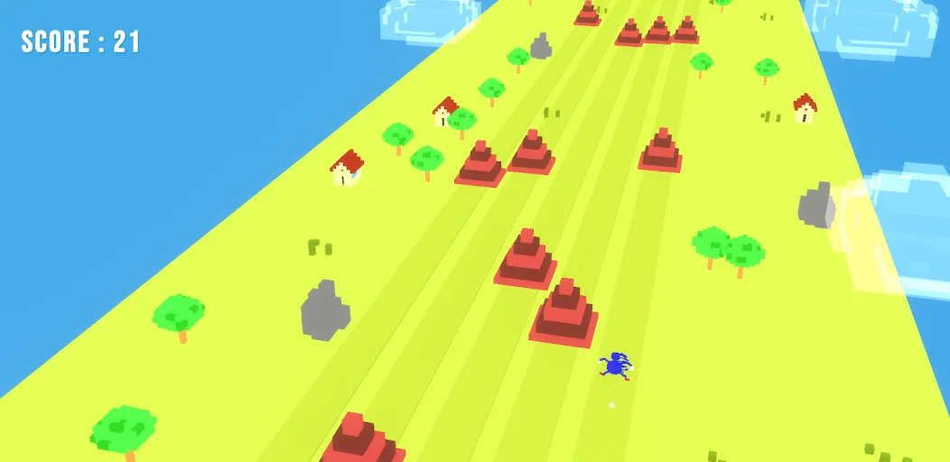 Sanic Run 3D (Саник Ран 3Д) [МОД Unlocked] APK Android Screenshot 2