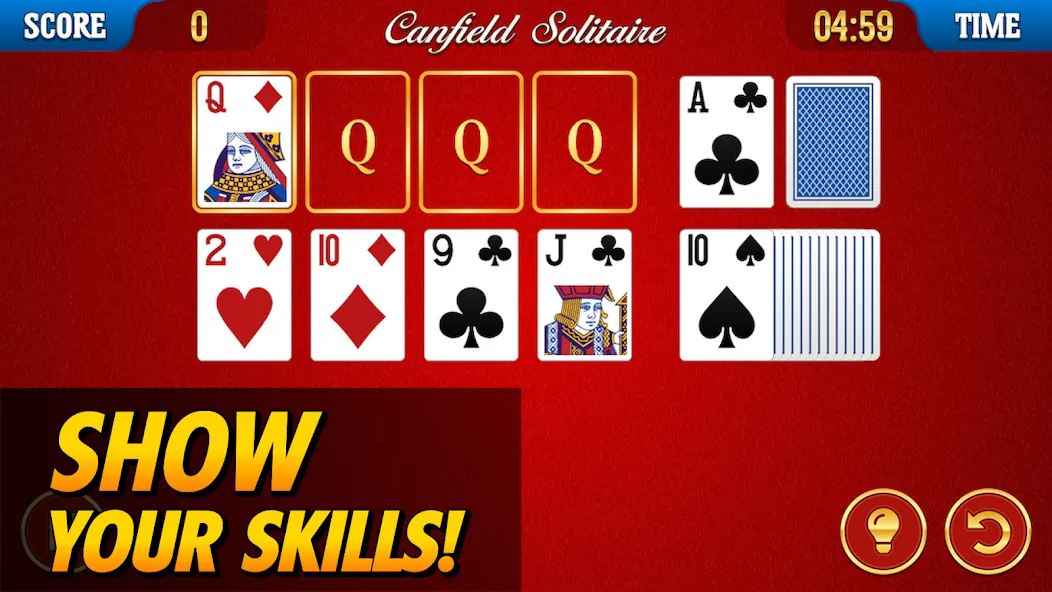 Canfield Solitaire (Кэнфилд пасьянс) [МОД Меню] APK Android Screenshot 5