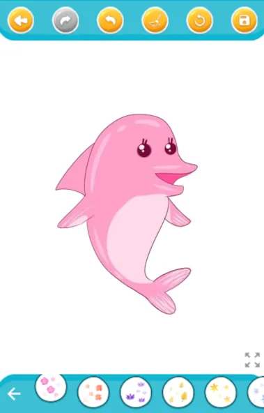 dolphin coloring game (дельфин раскраска игра) [МОД Много денег] APK Android Screenshot 2