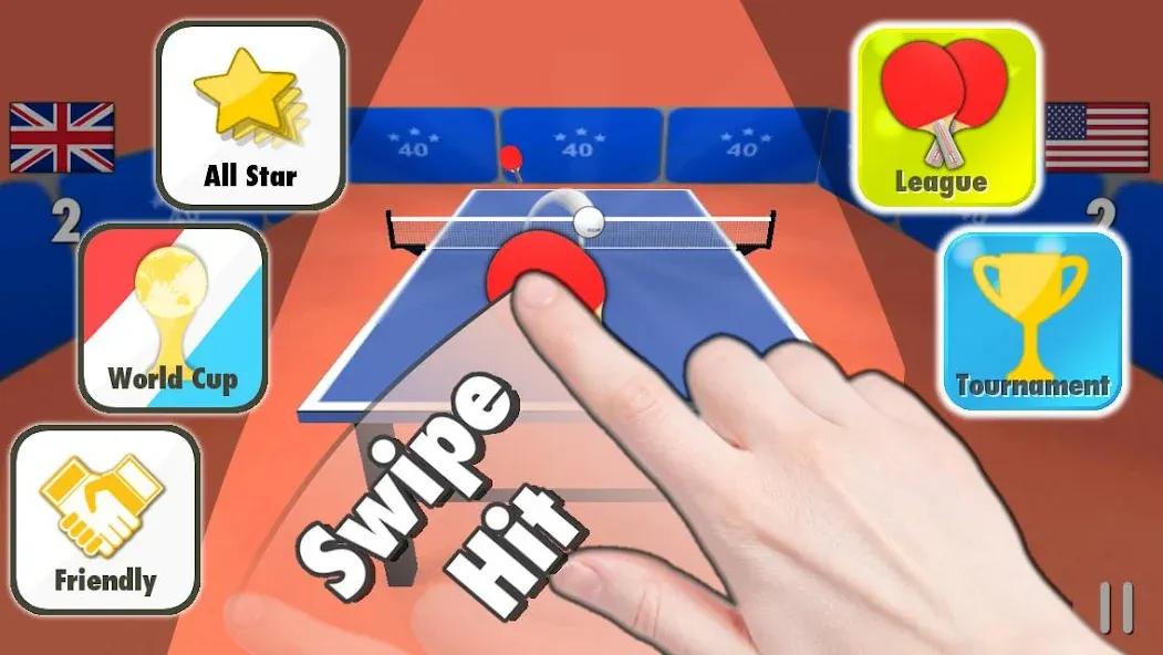 Table Tennis 3D [МОД Premium] APK Android Screenshot 1