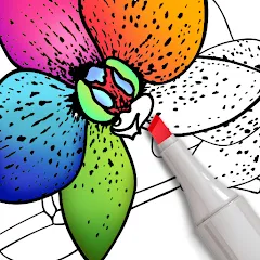 Coloring for adults offline [МОД Много денег] APK Android