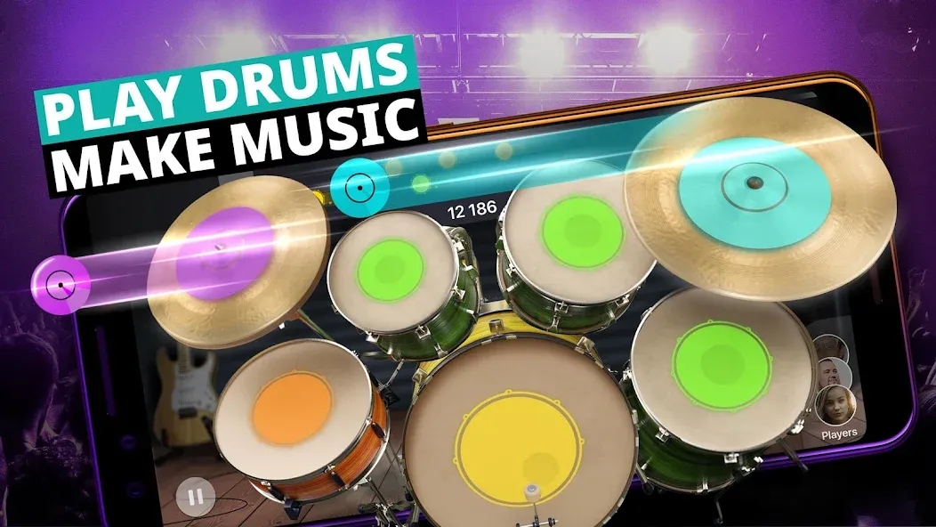 Drum Kit Music Games Simulator [МОД Unlocked] APK Android Screenshot 1