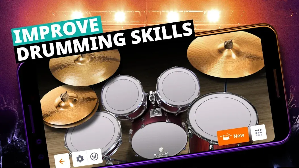 Drum Kit Music Games Simulator [МОД Unlocked] APK Android Screenshot 3