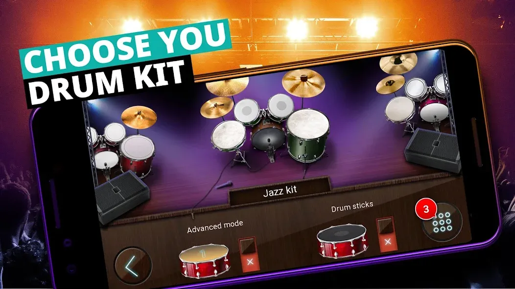 Drum Kit Music Games Simulator [МОД Unlocked] APK Android Screenshot 4