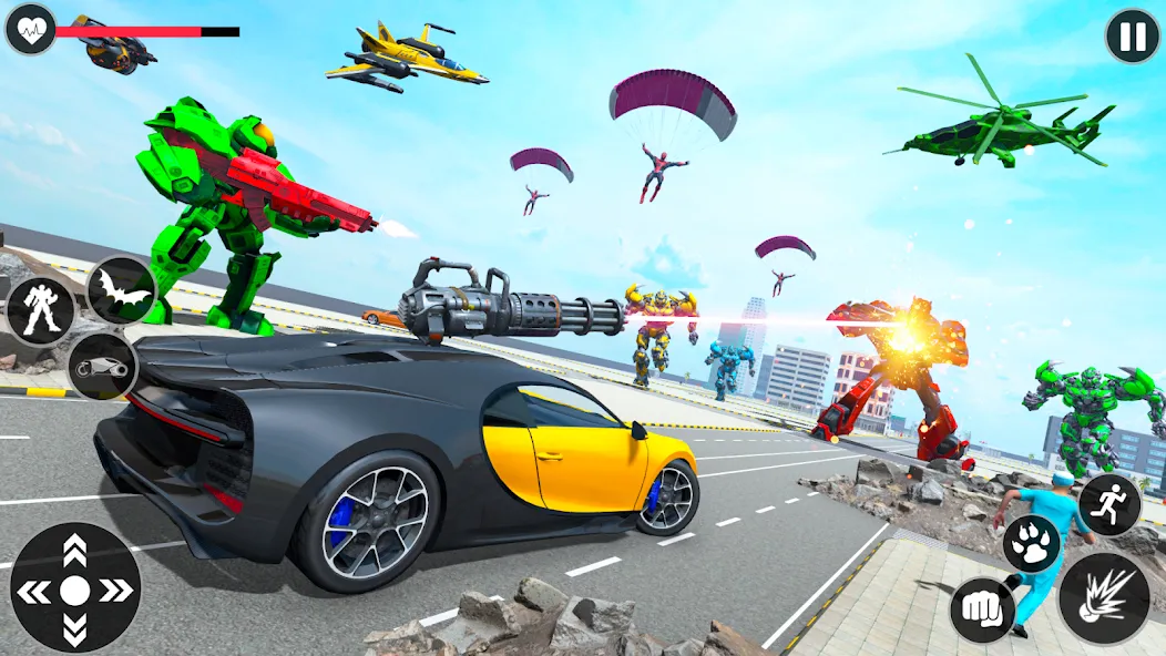 Flying Robot Transforming Game [МОД Unlocked] APK Android Screenshot 2