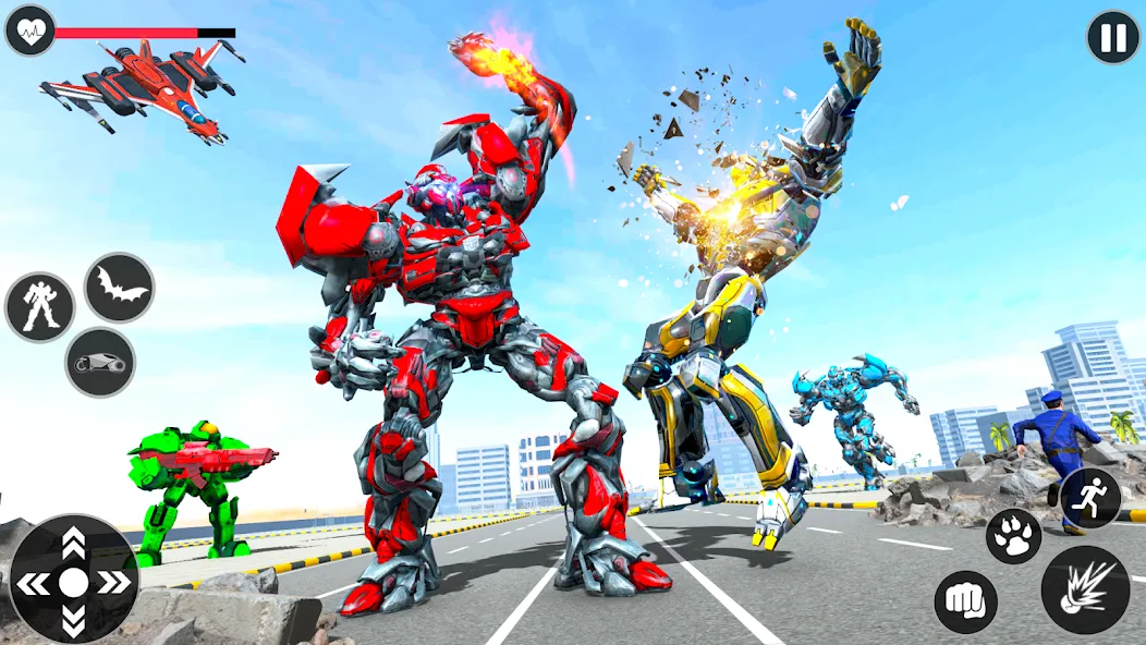 Flying Robot Transforming Game [МОД Unlocked] APK Android Screenshot 3