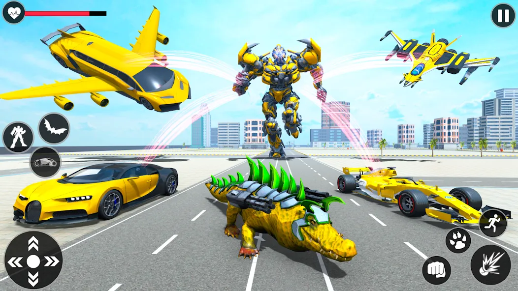 Flying Robot Transforming Game [МОД Unlocked] APK Android Screenshot 4