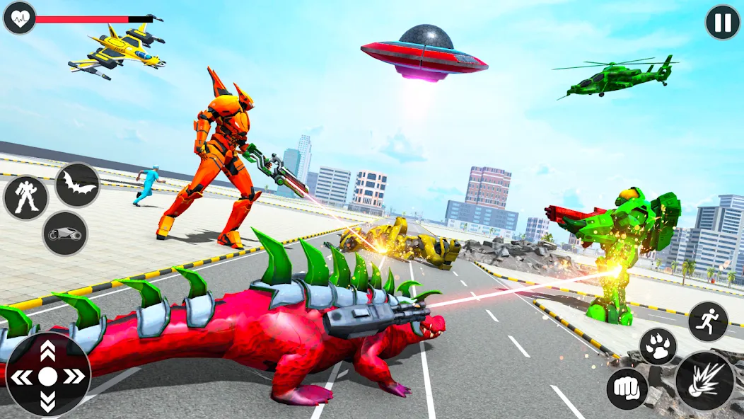 Flying Robot Transforming Game [МОД Unlocked] APK Android Screenshot 5