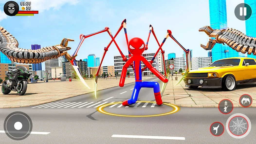 Spider Game-Stickman Rope Hero [МОД Все открыто] APK Android Screenshot 2