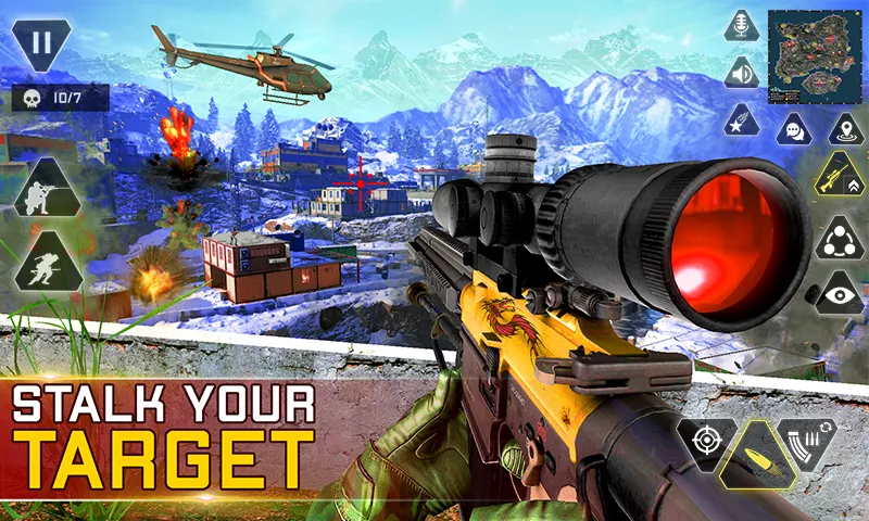 Sniper Gun Shooting game (ИГИ Снайпер Оружие Стрелялки Игры) [МОД Бесконечные монеты] APK Android Screenshot 2
