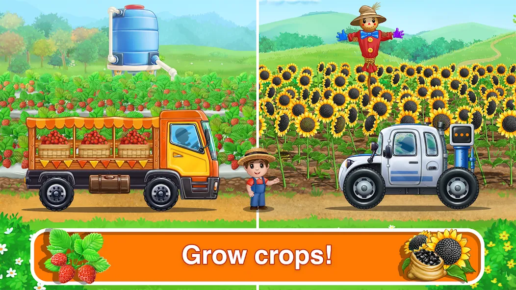 Tractor, car: kids farm games [МОД Все открыто] APK Android Screenshot 3