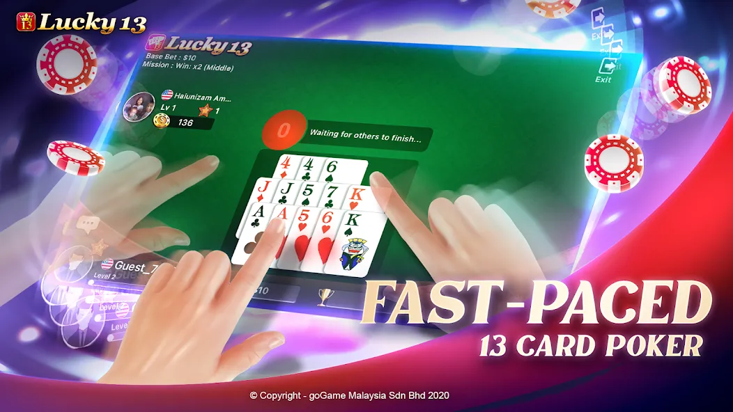 Lucky 13: 13 Poker Puzzle (Лаки 13) [МОД Premium] APK Android Screenshot 4