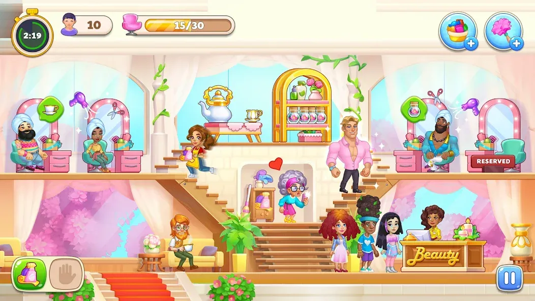 Makeover Salon: Beauty Mania (Маковер Салон) [МОД Все открыто] APK Android Screenshot 2